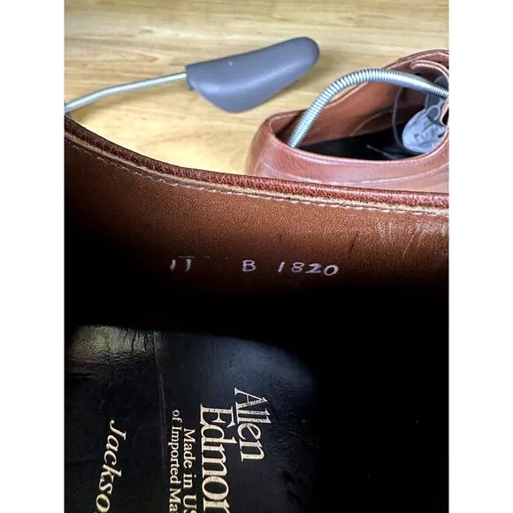 Allen Edmonds Jackson Derby Dress‎ Shoes Brown Leather Mens 11 Made In USA