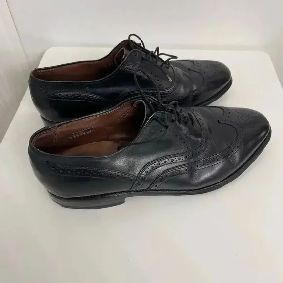 Allen Edmonds Leather Wingtip Oxford Dress Shoes Black Sz 9.5 C