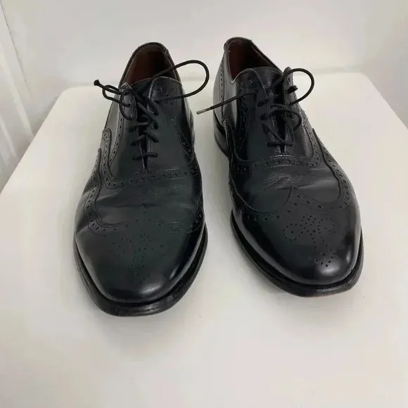 Allen Edmonds Leather Wingtip Oxford Dress Shoes Black Sz 9.5 C