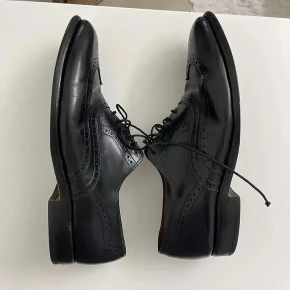 Allen Edmonds Leather Wingtip Oxford Dress Shoes Black Sz 9.5 C