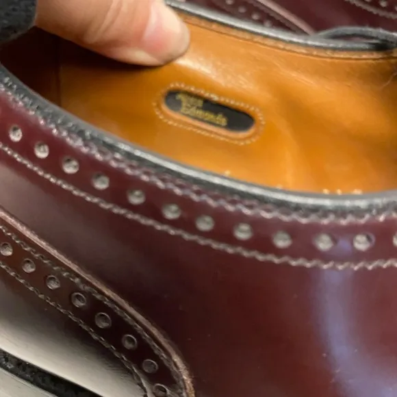 Allen Edmonds Marlow Burgundy Leather Wing Tip Career Dress Shoes