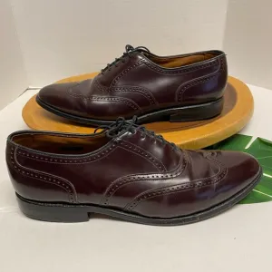 Allen Edmonds Marlow Burgundy Leather Wing Tip Career Dress Shoes