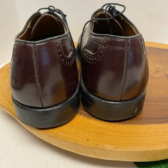 Allen Edmonds Marlow Burgundy Leather Wing Tip Career Dress Shoes