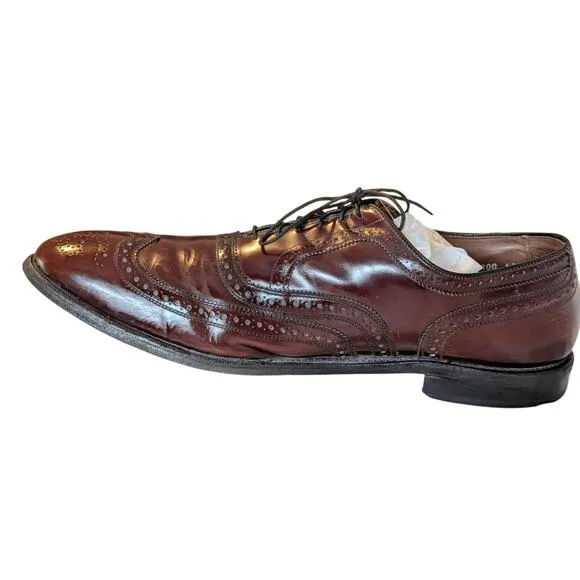 Allen Edmonds McAllister Oxblood Wingtip Oxford Mens USA Made Dress Shoe Sz 16B