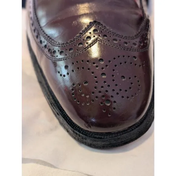 Allen Edmonds McAllister Oxblood Wingtip Oxford Mens USA Made Dress Shoe Sz 16B