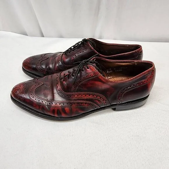 Allen Edmonds Mcallister Wingtip Oxfords  Dress Shoes Oxblood Men's 11.5