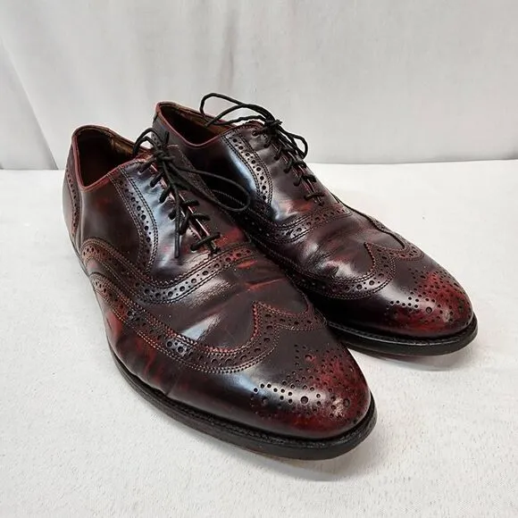 Allen Edmonds Mcallister Wingtip Oxfords  Dress Shoes Oxblood Men's 11.5