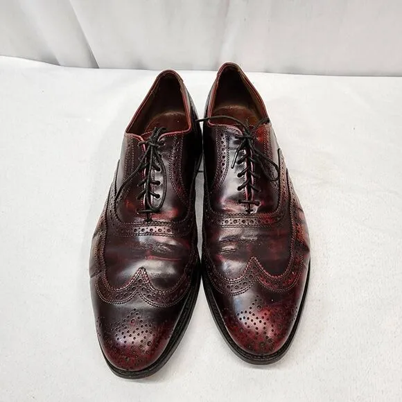 Allen Edmonds Mcallister Wingtip Oxfords  Dress Shoes Oxblood Men's 11.5