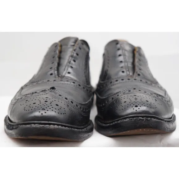ALLEN EDMONDS MCTAVISH BLACK LEATHER WINGTIP OXFORDS DRESS SHOES MENS SZ 11.5 D