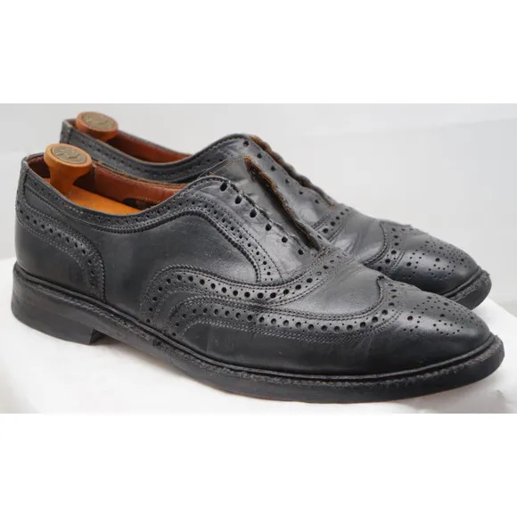 ALLEN EDMONDS MCTAVISH BLACK LEATHER WINGTIP OXFORDS DRESS SHOES MENS SZ 11.5 D