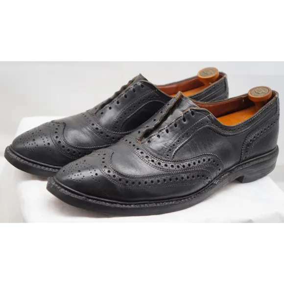ALLEN EDMONDS MCTAVISH BLACK LEATHER WINGTIP OXFORDS DRESS SHOES MENS SZ 11.5 D