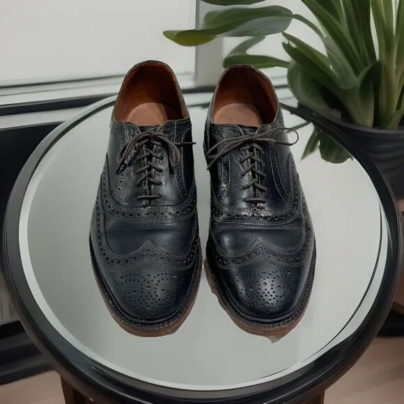 Allen Edmonds McTavish Oxford Wingtip Dress Leather Shoes Mens Size 9.5 38 Black