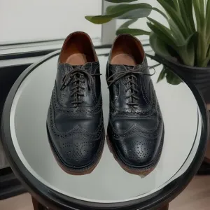 Allen Edmonds McTavish Oxford Wingtip Dress Leather Shoes Mens Size 9.5 38 Black