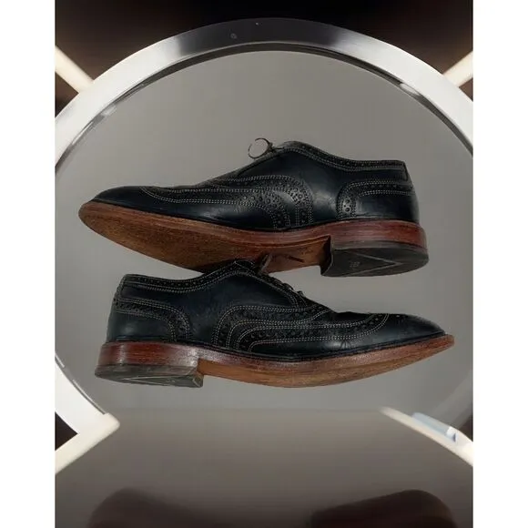 Allen Edmonds McTavish Oxford Wingtip Dress Leather Shoes Mens Size 9.5 38 Black
