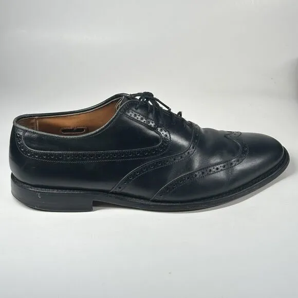 Allen Edmonds Men’s 10 D Birmingham Leather Oxford WingTip Dress Shoes Black