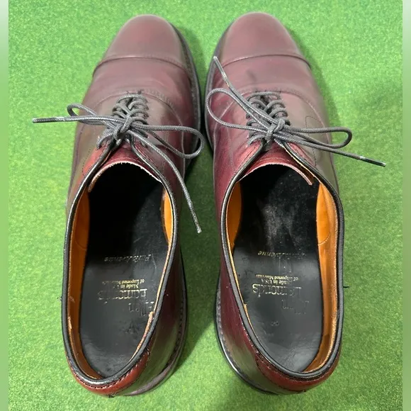 Allen Edmonds Men’s 9 Park Avenue Oxford Cap Toe Leather Dress Shoes Burgundy