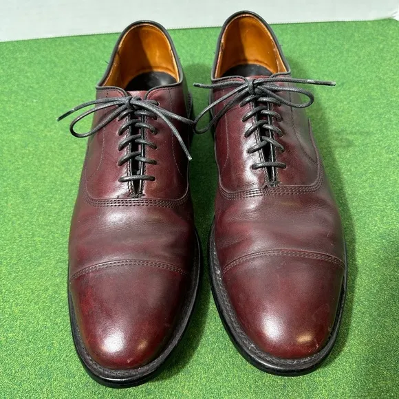 Allen Edmonds Men’s 9 Park Avenue Oxford Cap Toe Leather Dress Shoes Burgundy