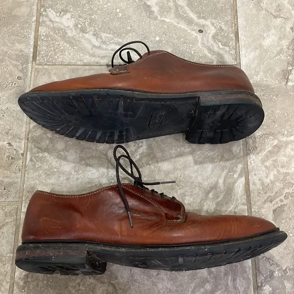 Allen Edmonds Mens Black Hills 2995 Brown Plain Toe Oxford Dress Shoes Size 9.5