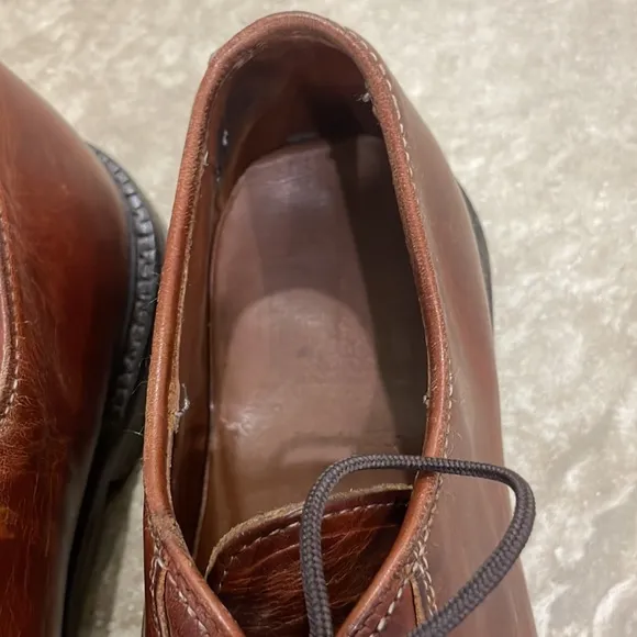 Allen Edmonds Mens Black Hills 2995 Brown Plain Toe Oxford Dress Shoes Size 9.5