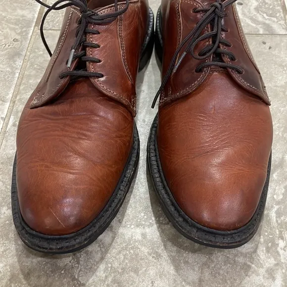 Allen Edmonds Mens Black Hills 2995 Brown Plain Toe Oxford Dress Shoes Size 9.5