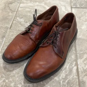 Allen Edmonds Mens Black Hills 2995 Brown Plain Toe Oxford Dress Shoes Size 9.5