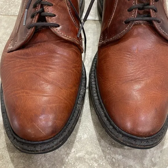 Allen Edmonds Mens Black Hills 2995 Brown Plain Toe Oxford Dress Shoes Size 9.5