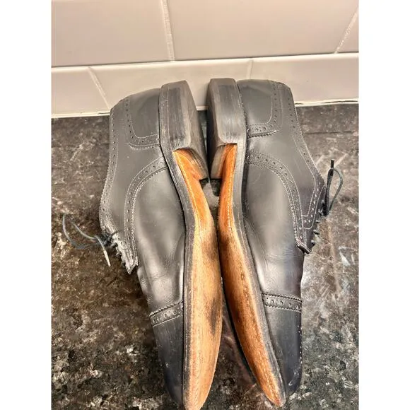 Allen Edmonds Men's Leather Sanford Cap Toe Oxford Dress Shoes‎ Black Size 8.5