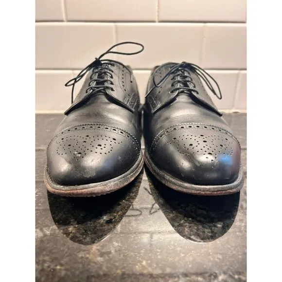 Allen Edmonds Men's Leather Sanford Cap Toe Oxford Dress Shoes‎ Black Size 8.5