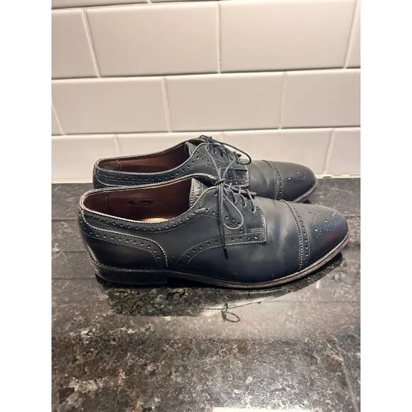 Allen Edmonds Men's Leather Sanford Cap Toe Oxford Dress Shoes‎ Black Size 8.5