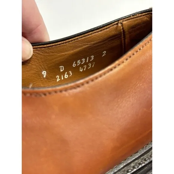 Allen Edmonds Mens Walton Leather Oxford Dress Shoes Walnut Brown Sz 9 D