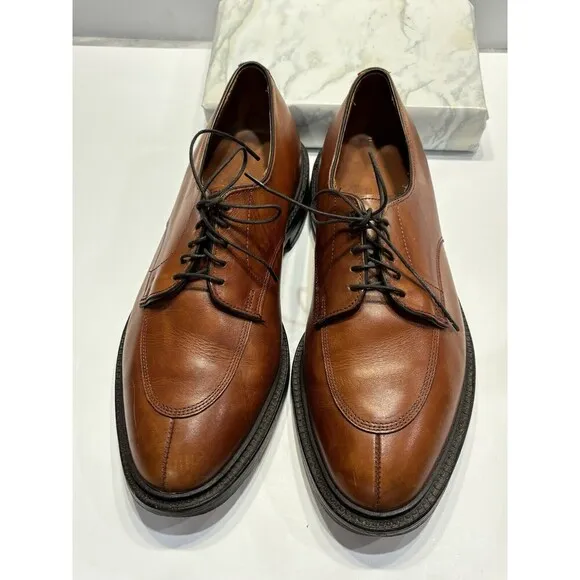 Allen Edmonds Mens Walton Leather Oxford Dress Shoes Walnut Brown Sz 9 D