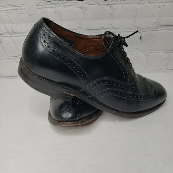 Allen Edmonds Neumok Wingtip Oxford Brown Leather Dress Shoes Mens Sz‎ 8 D