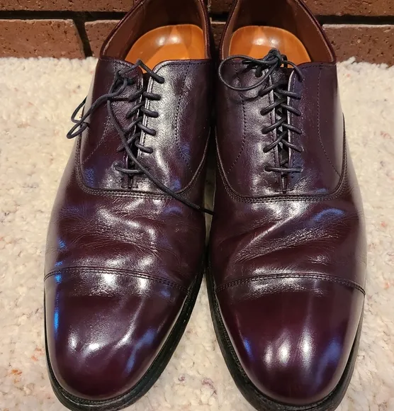 Allen Edmonds Park Avenue Brown Cap-Toe Oxford Lace-Up Dress Shoes Size 9 1/2 D