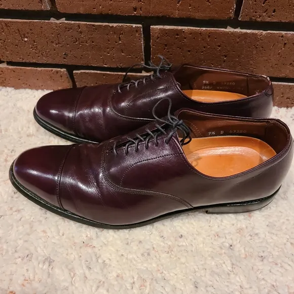 Allen Edmonds Park Avenue Brown Cap-Toe Oxford Lace-Up Dress Shoes Size 9 1/2 D