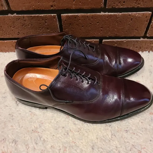 Allen Edmonds Park Avenue Brown Cap-Toe Oxford Lace-Up Dress Shoes Size 9 1/2 D
