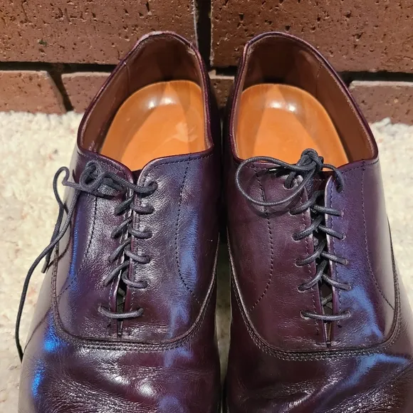 Allen Edmonds Park Avenue Brown Cap-Toe Oxford Lace-Up Dress Shoes Size 9 1/2 D