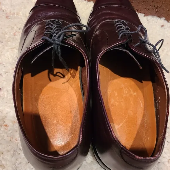 Allen Edmonds Park Avenue Brown Cap-Toe Oxford Lace-Up Dress Shoes Size 9 1/2 D