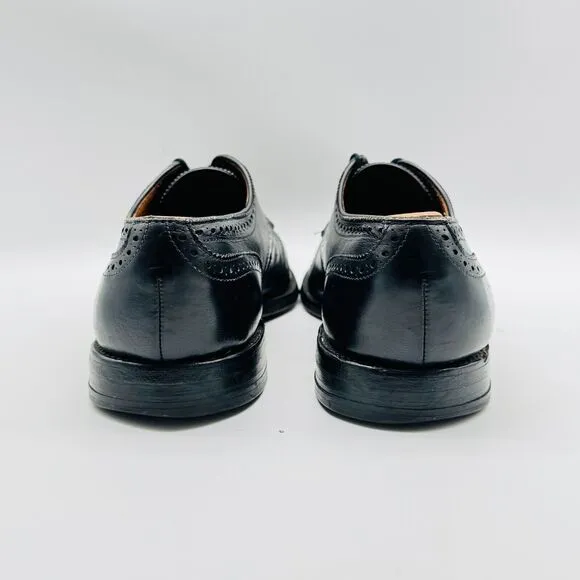 Allen Edmonds Shoes Mens 10 Sanford Black Leather Cap Toe Oxfords Dress Shoes