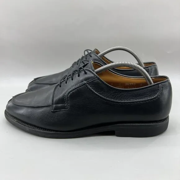 Allen Edmonds Stockbridge Oxford Shoes Men Size 9 E Black Leather Split Toe Low
