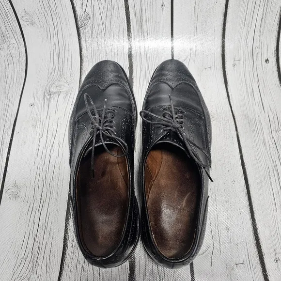 Allen Edmonds Stuttgart Wingtip Men's Shoes Size 9.5 E Black