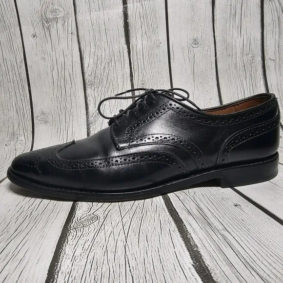 Allen Edmonds Stuttgart Wingtip Men's Shoes Size 9.5 E Black