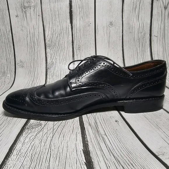 Allen Edmonds Stuttgart Wingtip Men's Shoes Size 9.5 E Black
