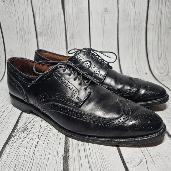 Allen Edmonds Stuttgart Wingtip Men's Shoes Size 9.5 E Black