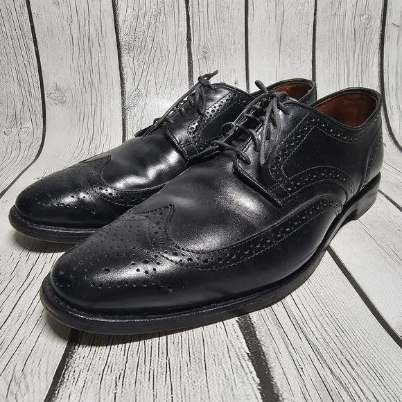 Allen Edmonds Stuttgart Wingtip Men's Shoes Size 9.5 E Black
