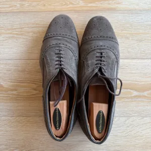 Allen Edmonds Suede Leather Strand Cap-toe Oxford Dress Shoes