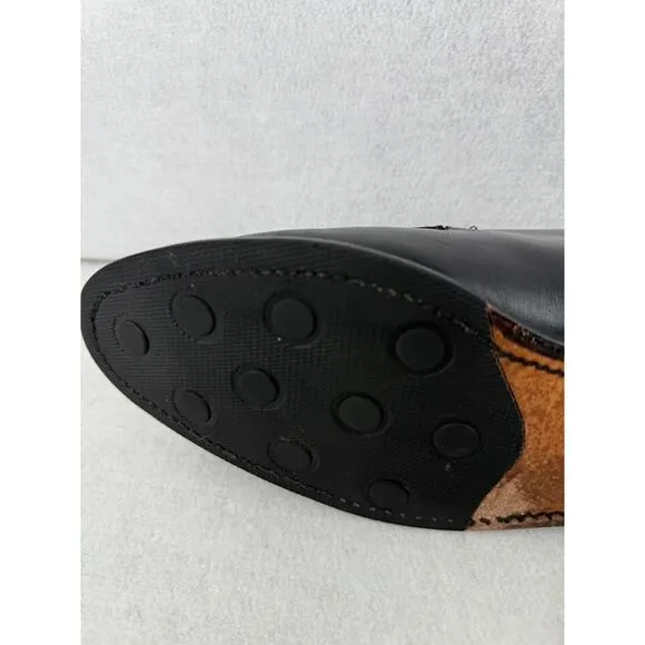 Allen Edmonds Thayer USA Black Leather Apron Toe Monk Strap Dress Shoe Mens 10 D