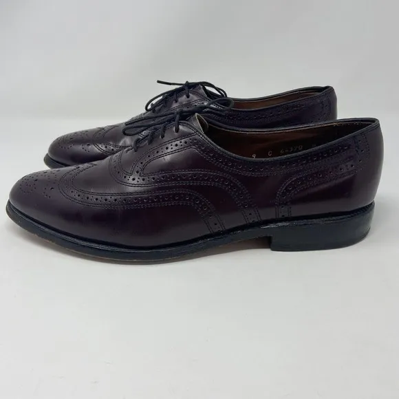 Allen Edmonds Townley Burgundy Leather Wingtip Dress Shoe 4777 Size‎ 9