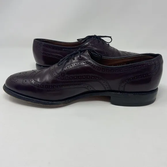 Allen Edmonds Townley Burgundy Leather Wingtip Dress Shoe 4777 Size‎ 9