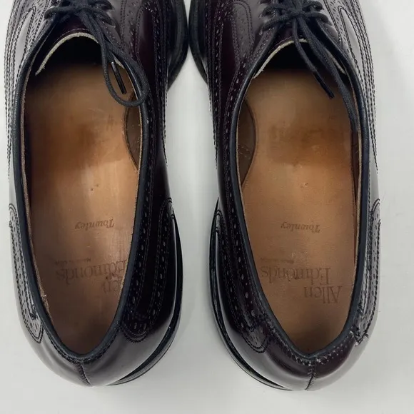Allen Edmonds Townley Burgundy Leather Wingtip Dress Shoe 4777 Size‎ 9