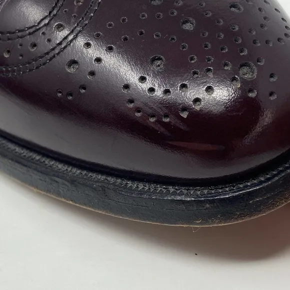 Allen Edmonds Townley Burgundy Leather Wingtip Dress Shoe 4777 Size‎ 9